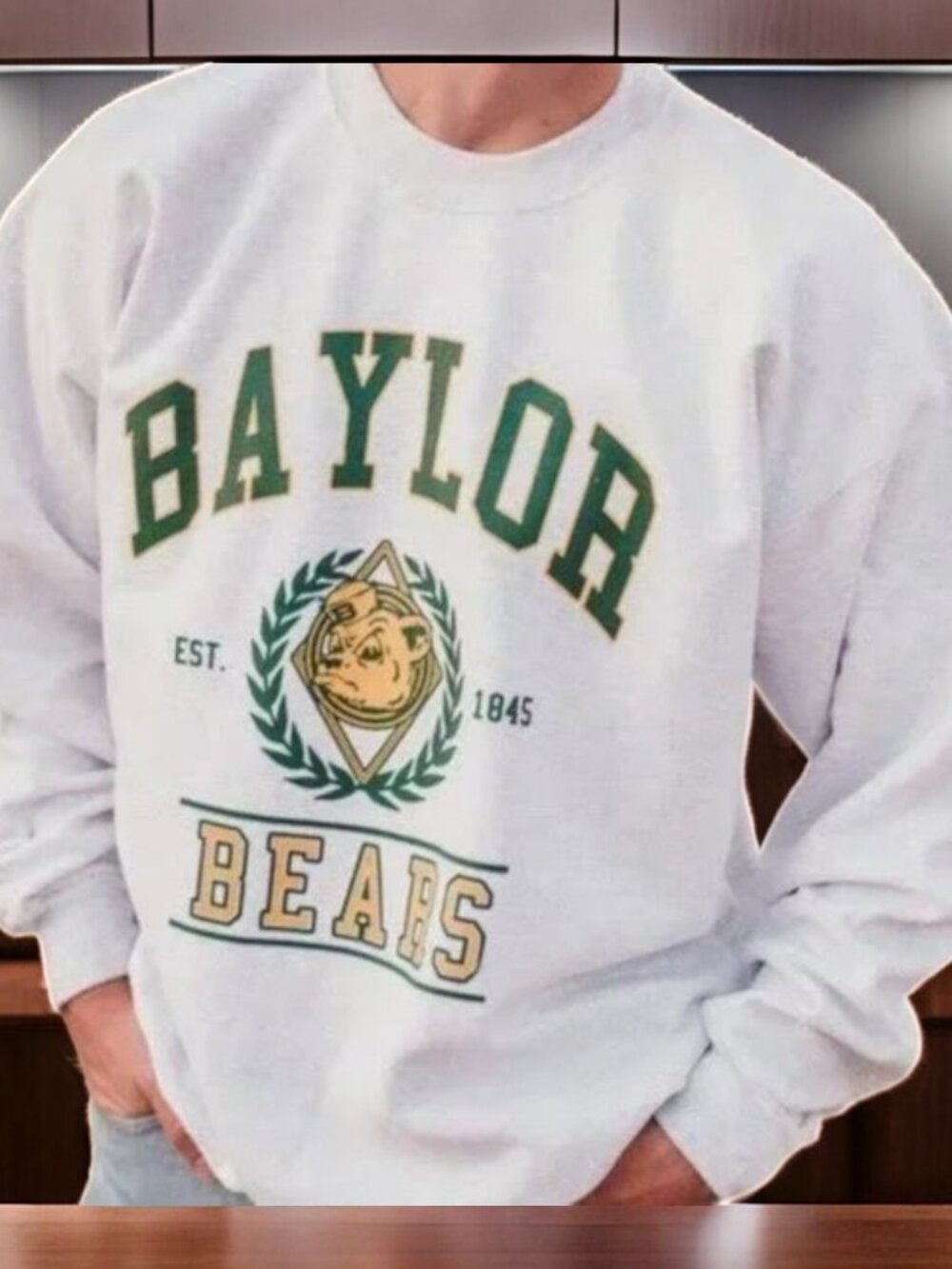 Vintage Style NCAA Baylor Bears Logo Sweatshirt, Baylor Bears Shirt Reprint